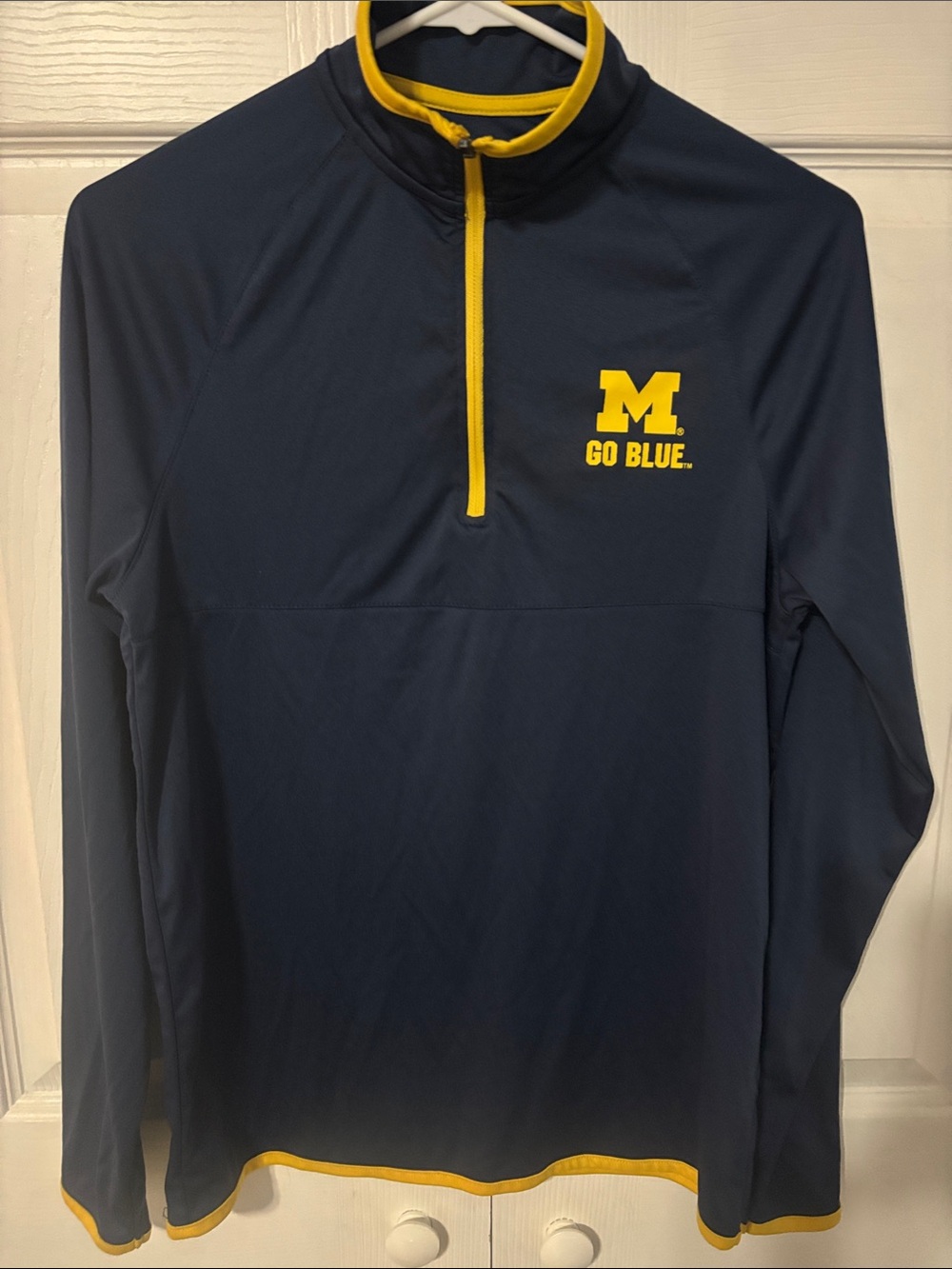 Colosseum Navy and Yellow Quarter-Zip Performance Jacket